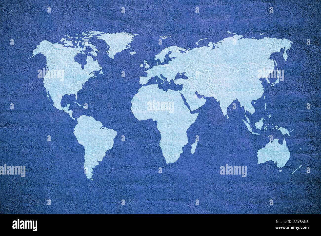 Grunge-Karte der Welt Stockfoto
