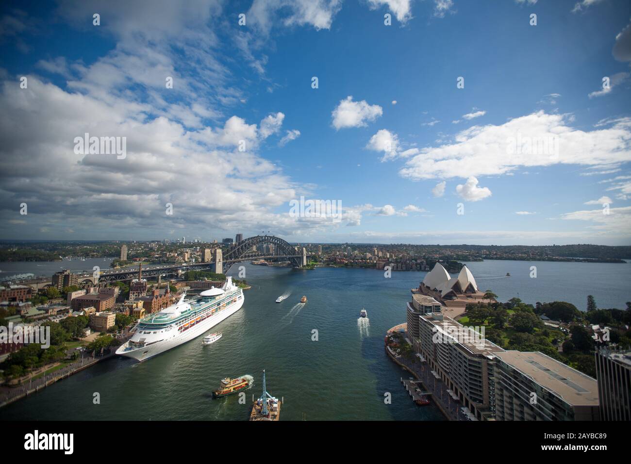 Sydney Harbour und Circular Quay. Stockfoto