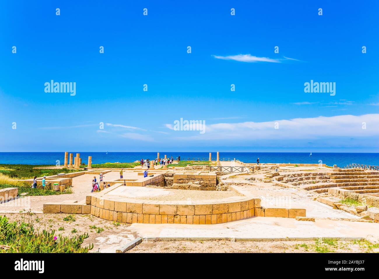 Überreste der antiken Stadt König Herodes Stockfoto