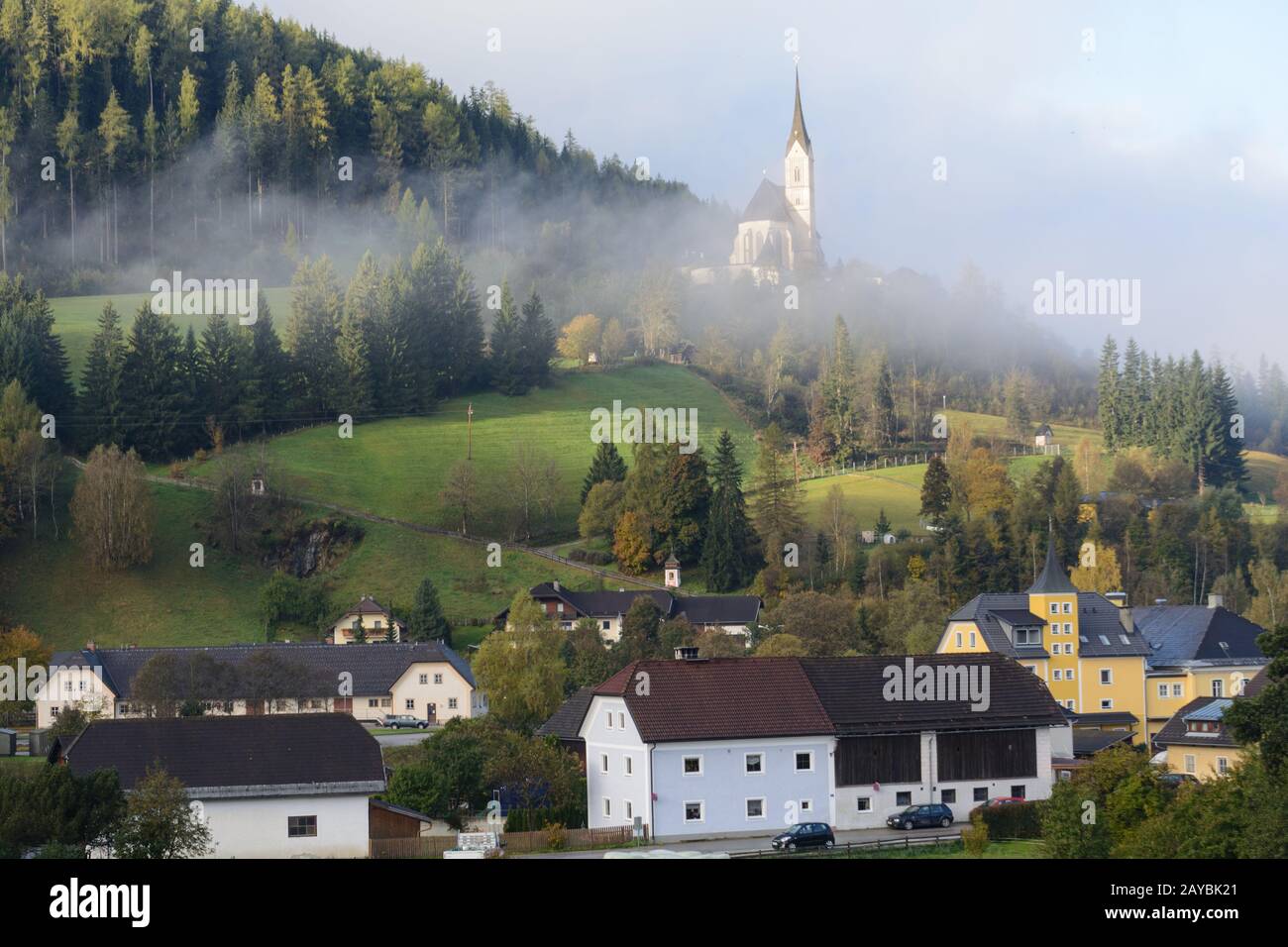 Filialkirchengemeinde im ländlichen Raum - St. Leonhards im Lungau Stockfoto
