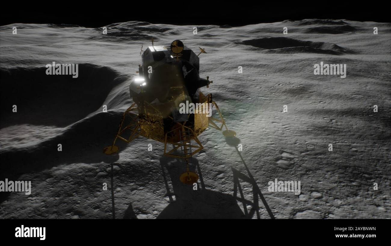 Mondlandung Mission auf dem Mond Stockfoto