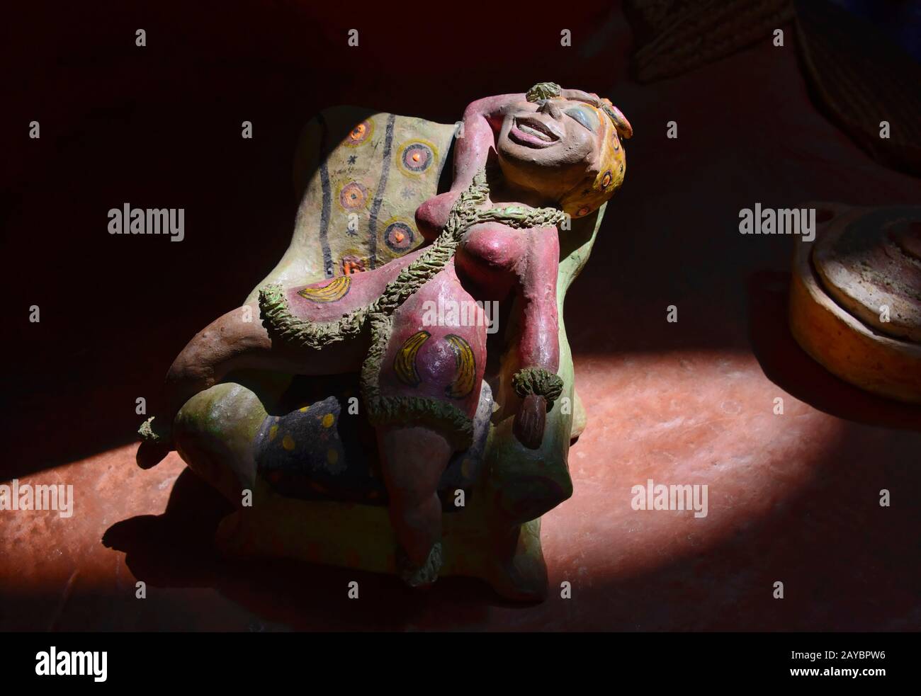 Das einzigartige Haus Casa Terracota, komplett aus Backnon, Villa de Leyva, Boyaca, Kolumbien Stockfoto