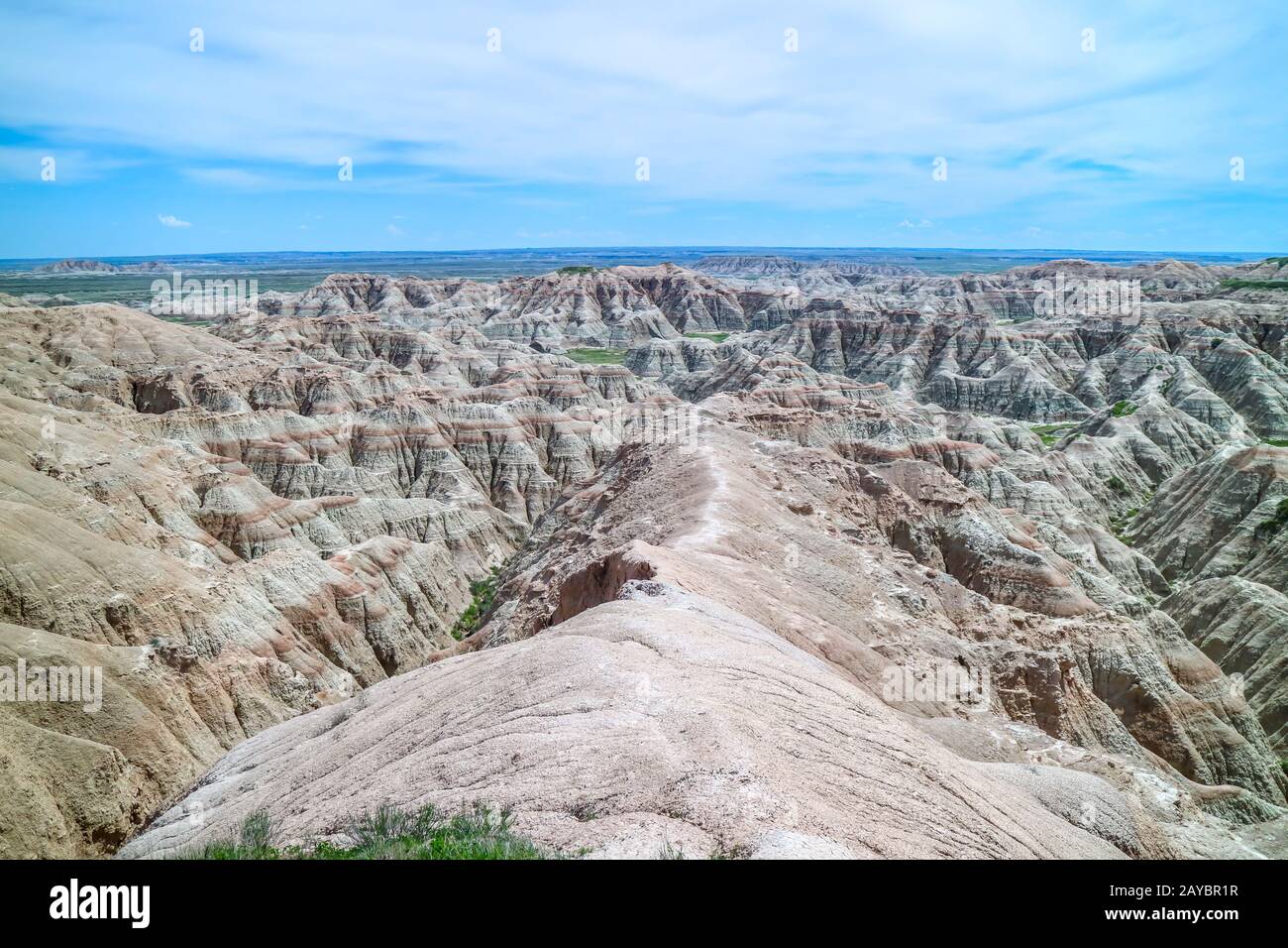 Felsige Landschaft des schönen Badlands National Park, South Dakota Stockfoto