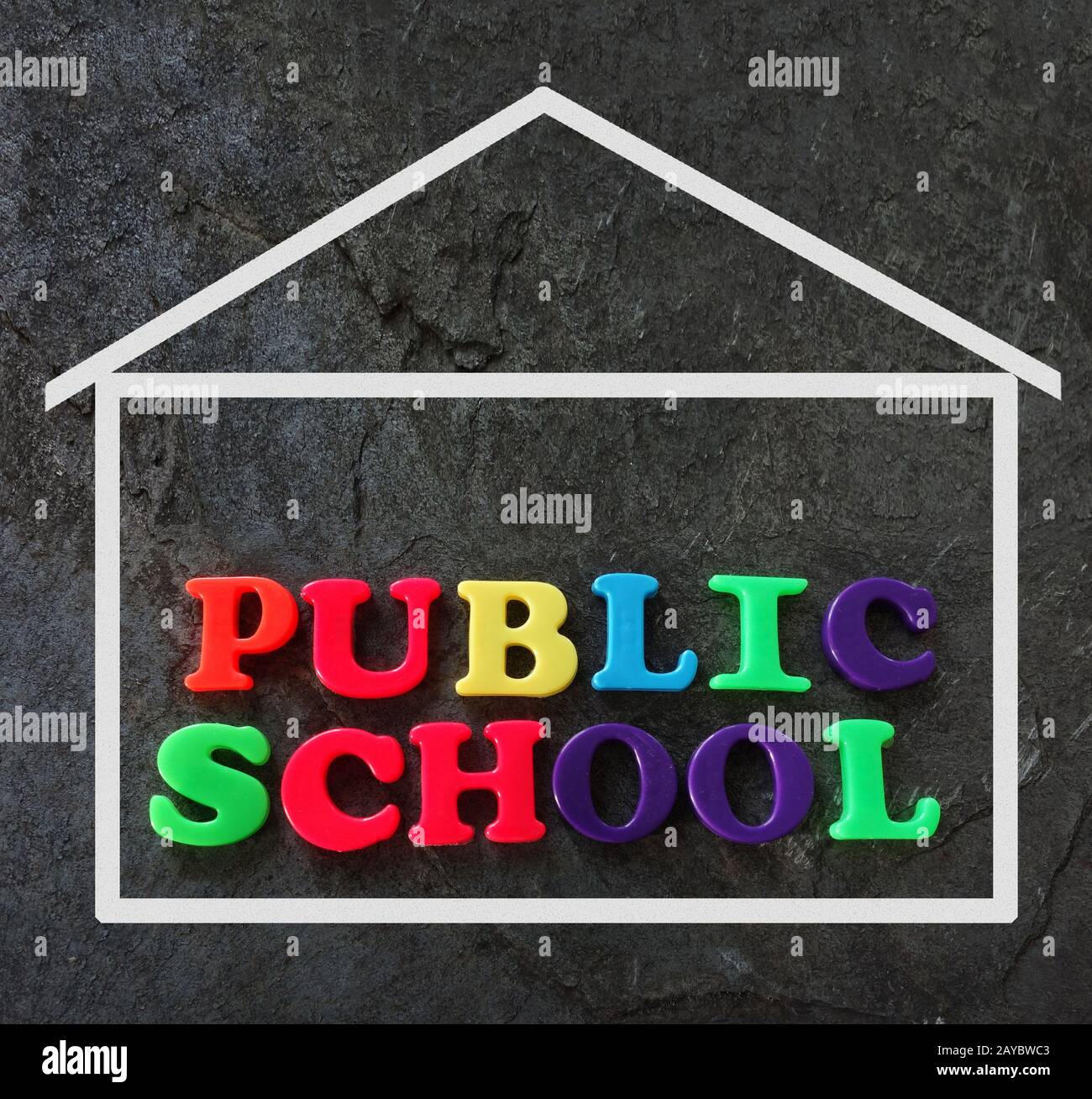 Konzept der öffentlichen Schule Stockfoto