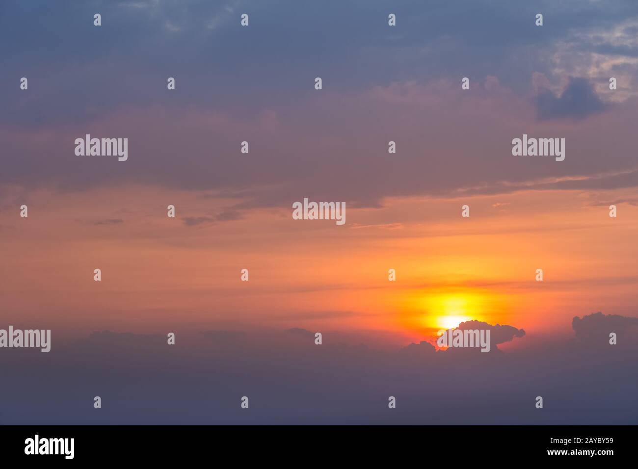 Sonnenuntergang Himmelshintergrund Stockfoto
