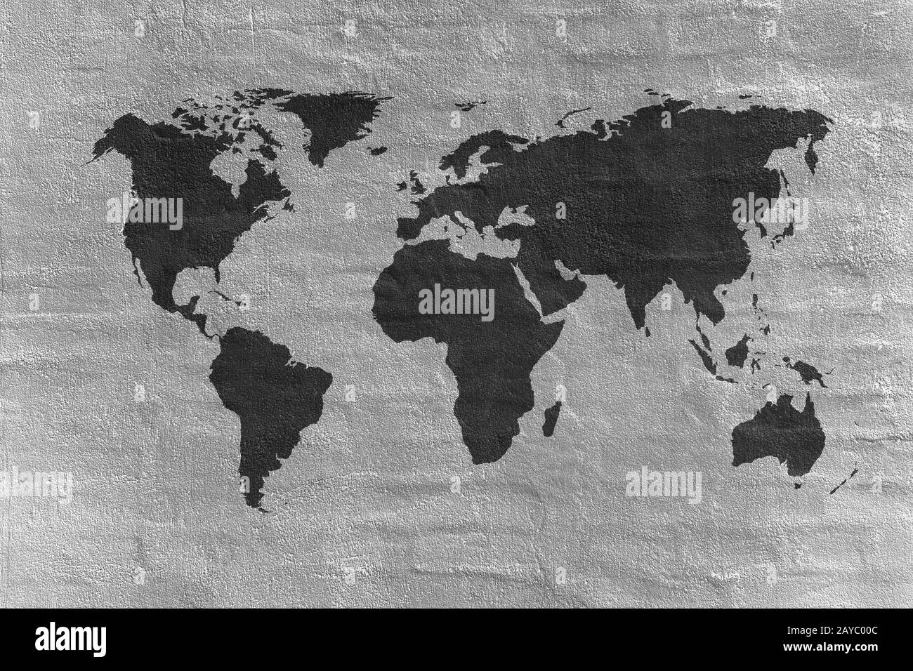 Grunge-Karte der Welt Stockfoto