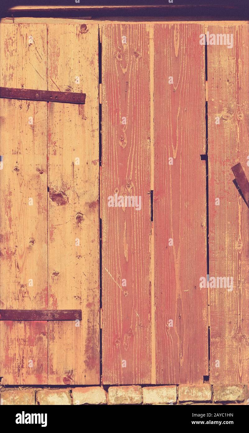 Detail einer Holz- alte Tür Stockfoto
