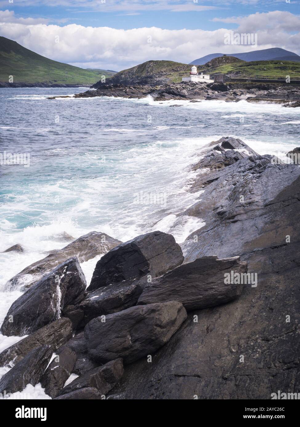 Leuchtturm Valentia am cromwell Point auf der insel valentia in irland Stockfoto