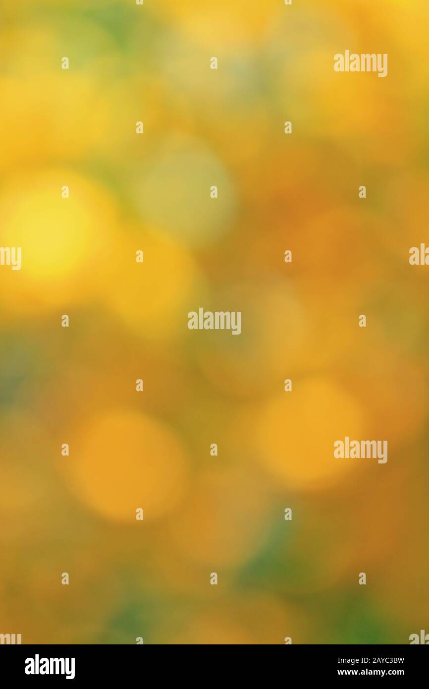 Grün, Gelb, Orange bokeh verschwommenen Hintergrund Stockfoto