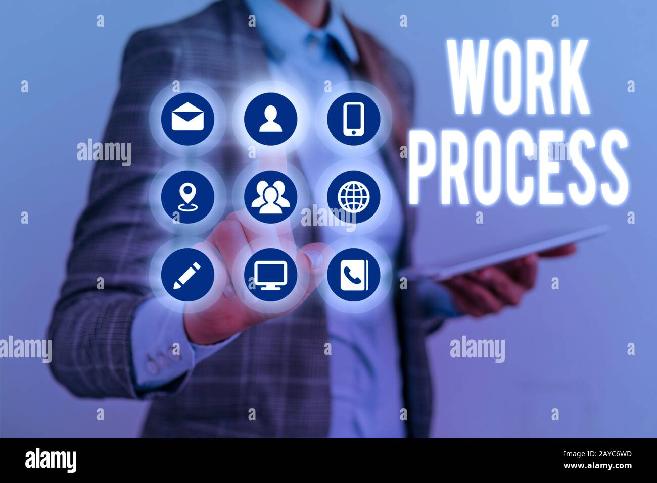 Hinweis zum Arbeitsprozess schreiben. Geschäftsfoto mit Standardverfahren zur Handhabung eines bestimmten Job-Regelsystems. Stockfoto