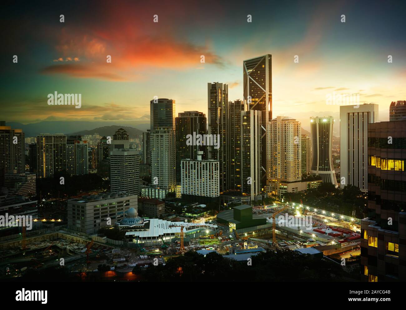 Stadtbild mit moderner und entwicklungsförderlicher Entwicklung Stockfoto