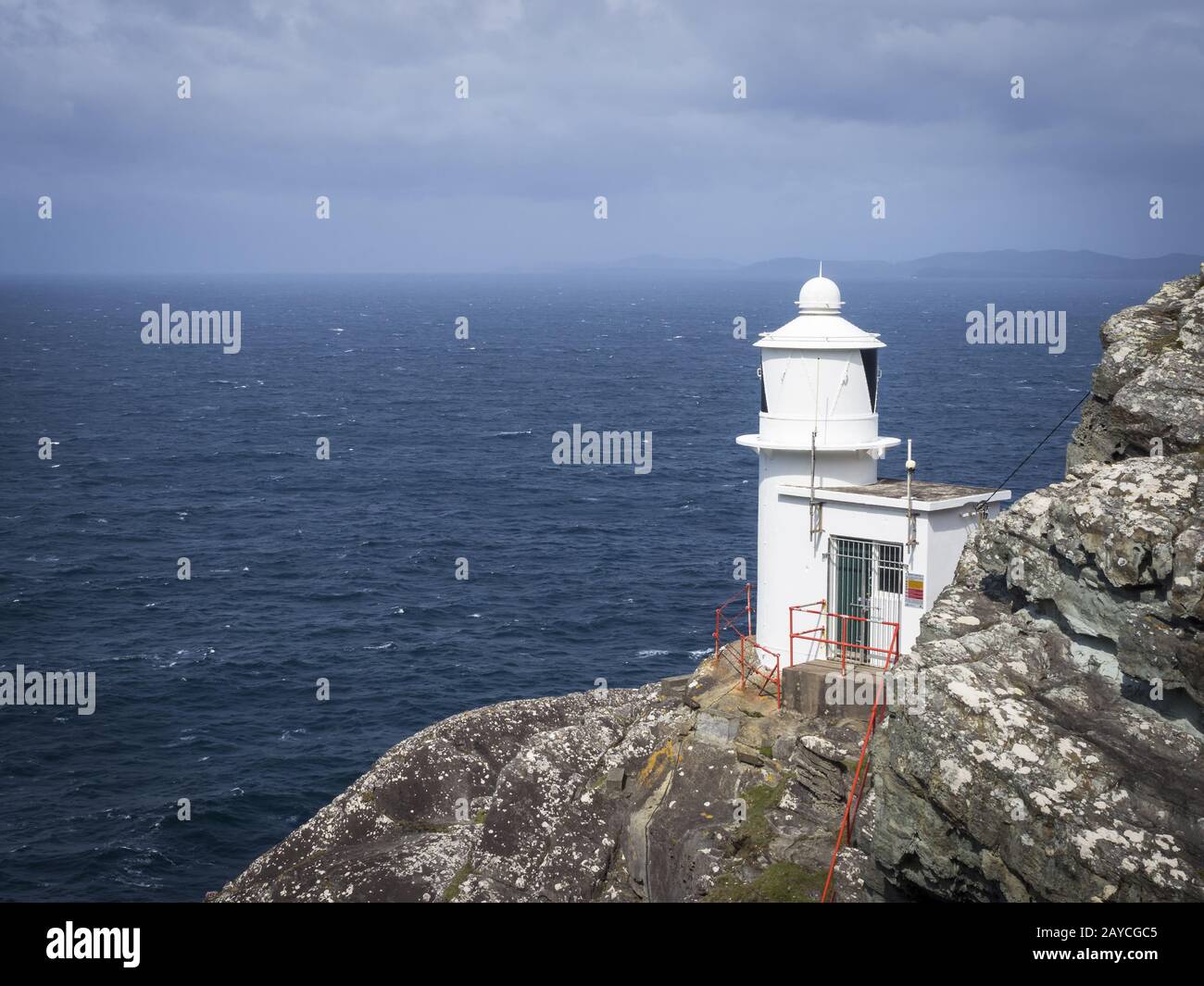 Leuchtturm am Schafkopf in irland Stockfoto