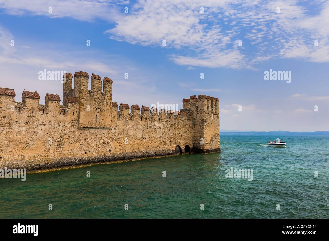 Burg am Gardasee in Sirmione Italien Stockfoto