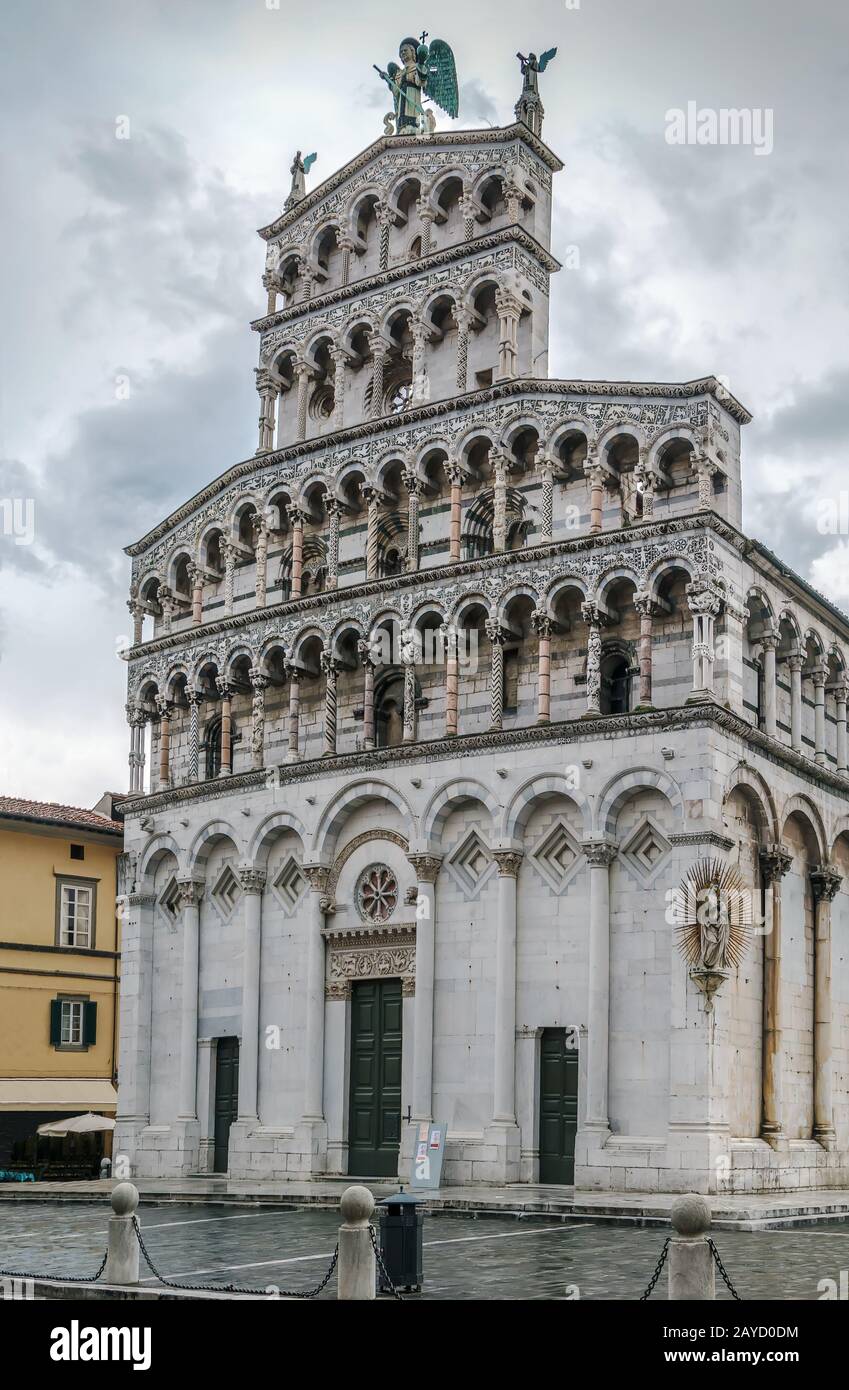 San Michele in Foro, Lucca, Italien Stockfoto