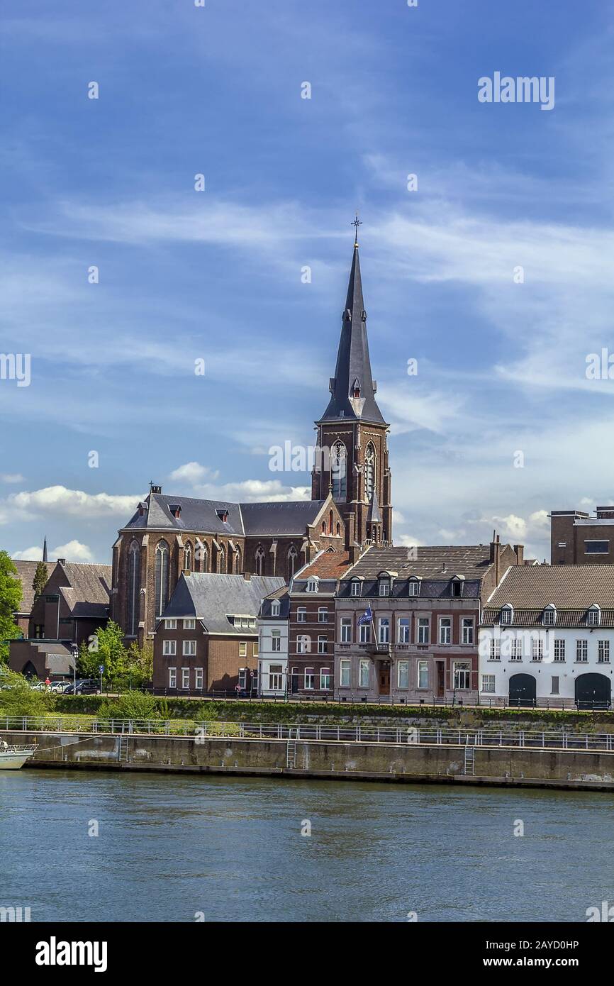 Ufer des Flusses Meuse, Maastricht Stockfoto