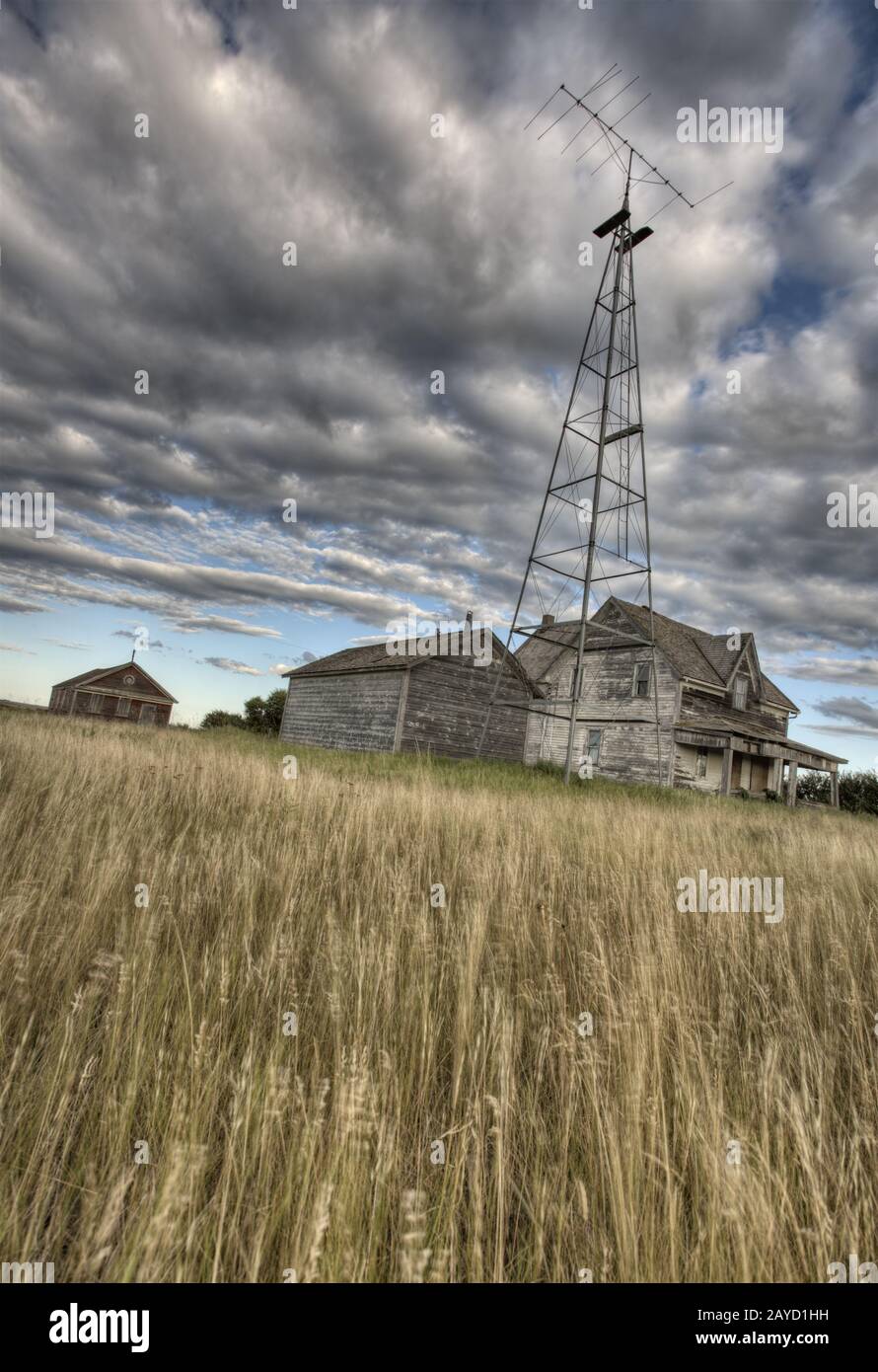 Verlassenes Farmhouse Saskatchewan Canada Stockfoto