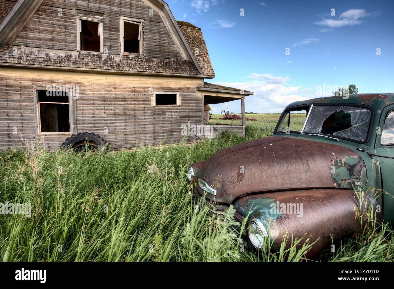 Vintage Farm Trucks Stockfoto