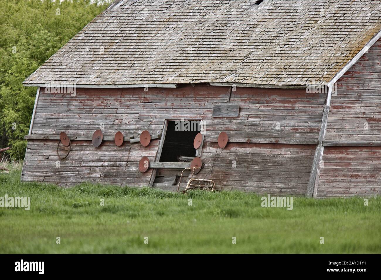 Alte verlassene Scheune Stockfoto