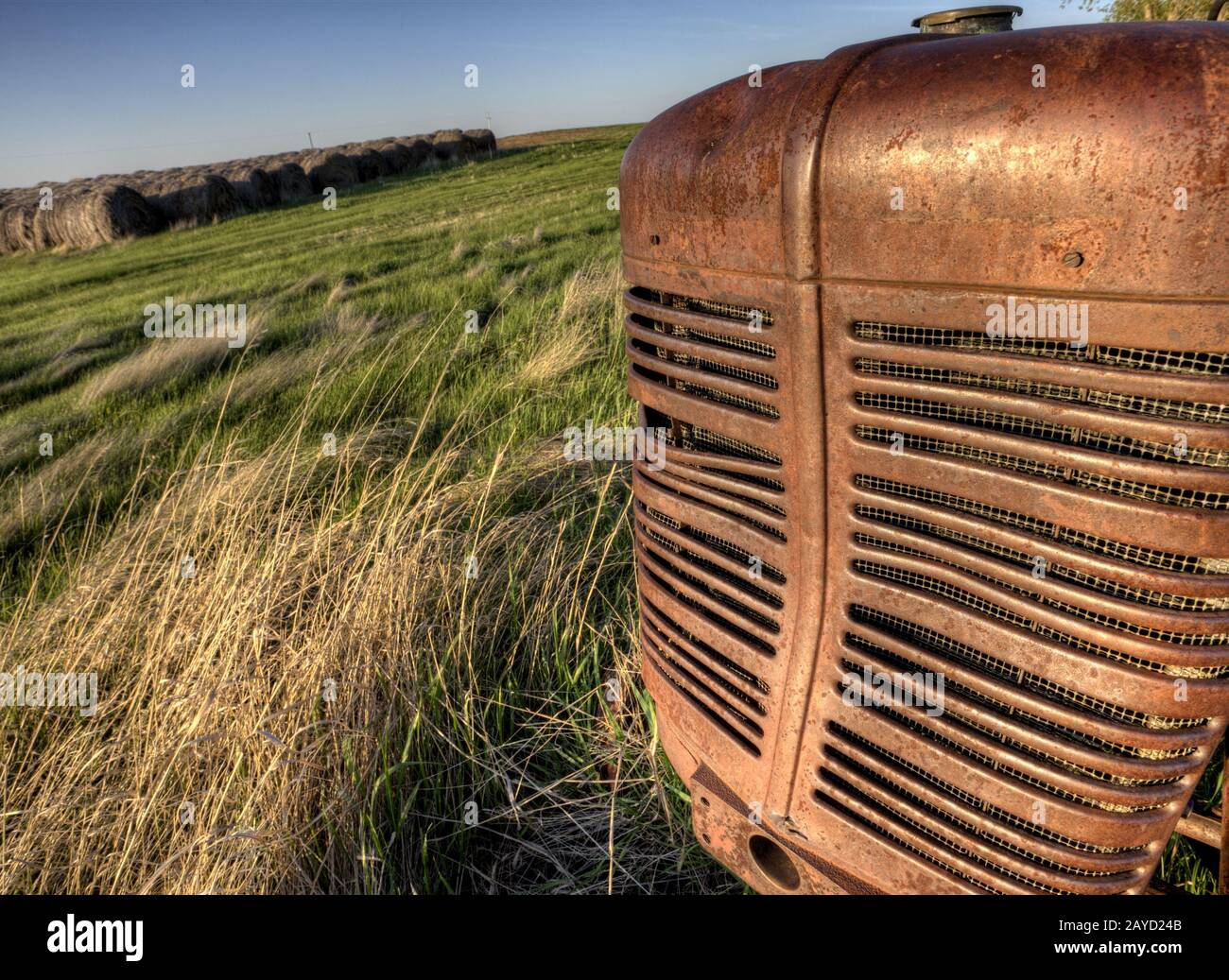 Antike Landmaschinen Stockfoto