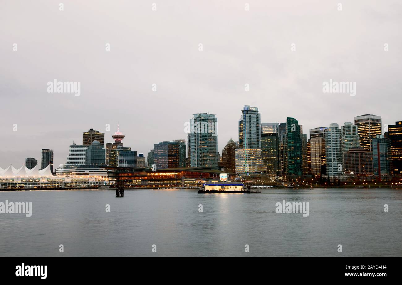 North Vancouver vom Stanley Park Stockfoto