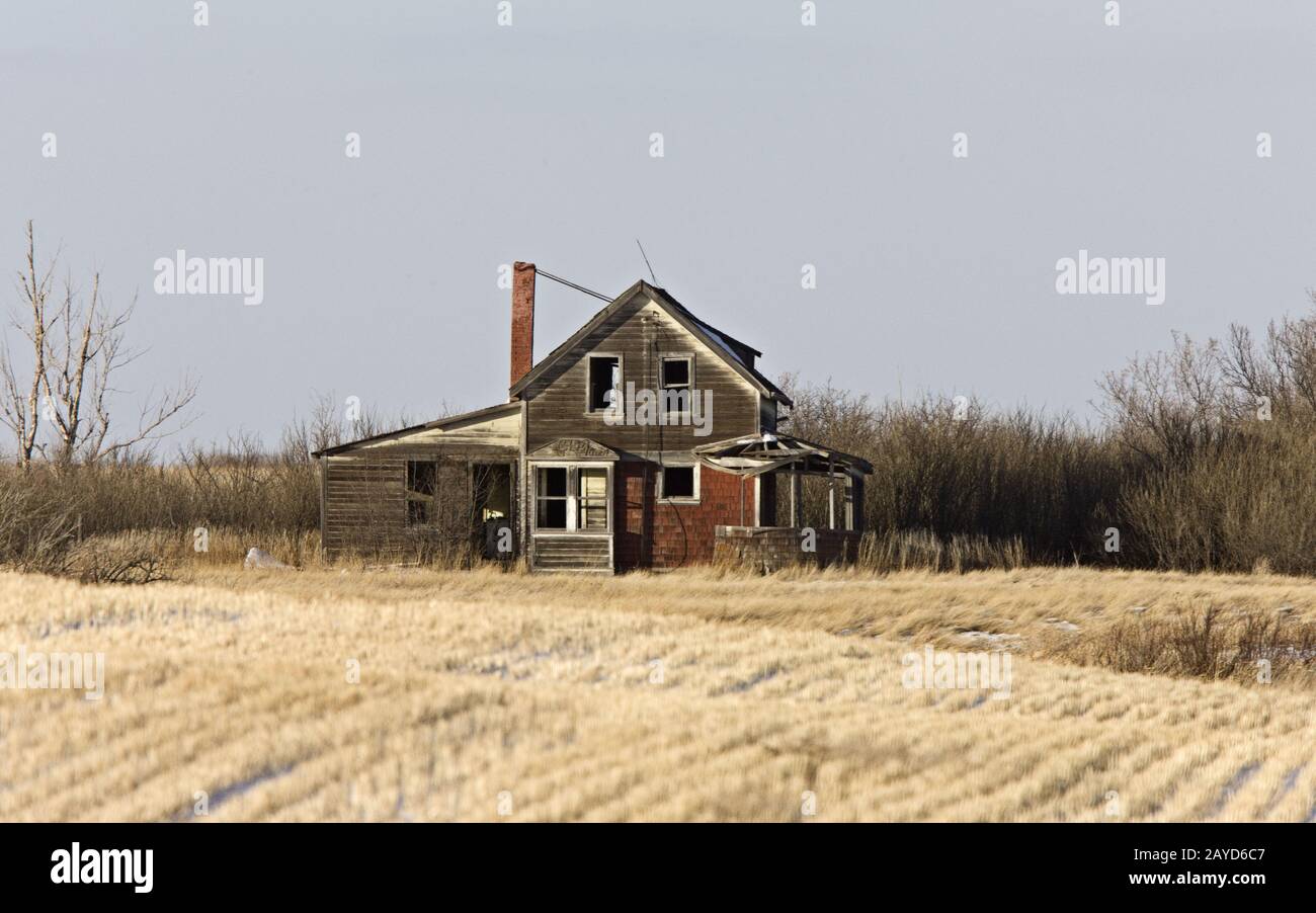 Prairie Hat Homestead Aufgegeben Stockfoto