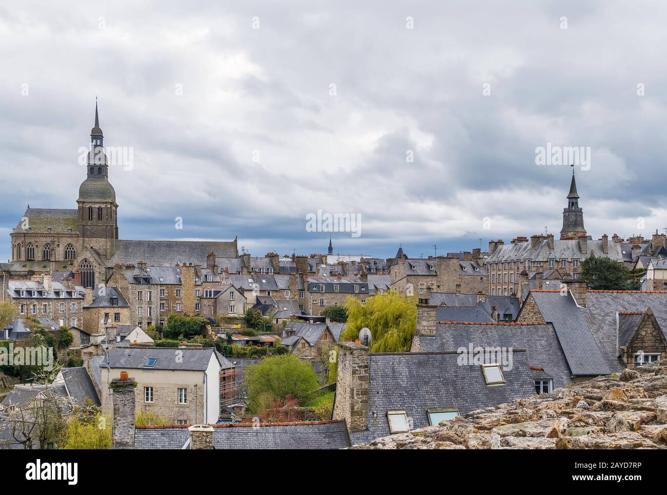 Blick auf Dinan, Frankreich Stockfoto