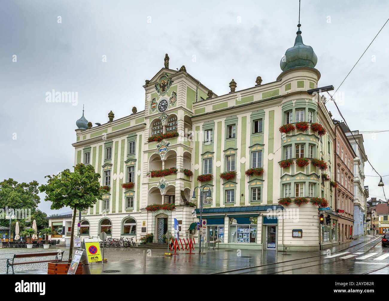 Rathaus von Gmunden, Österreich Stockfoto