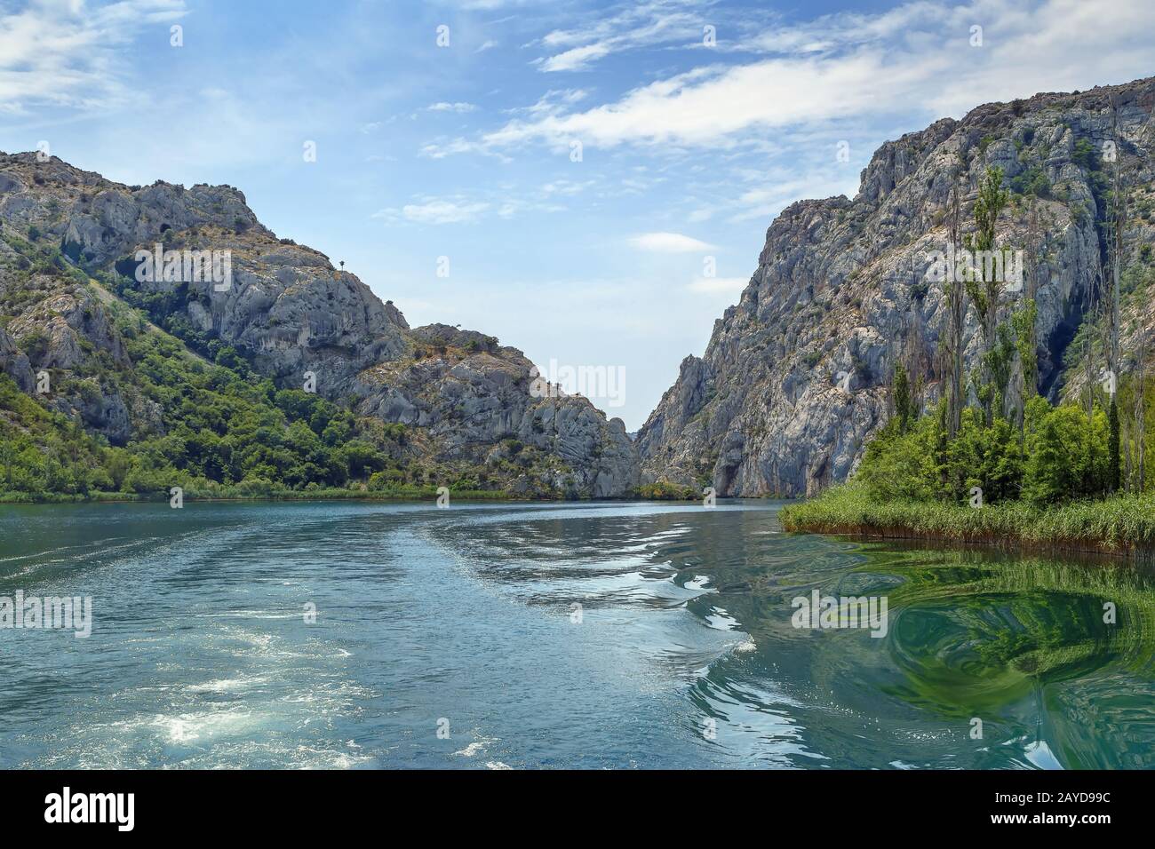 Felsen im Nationalpark Krka, Kroatien Stockfoto