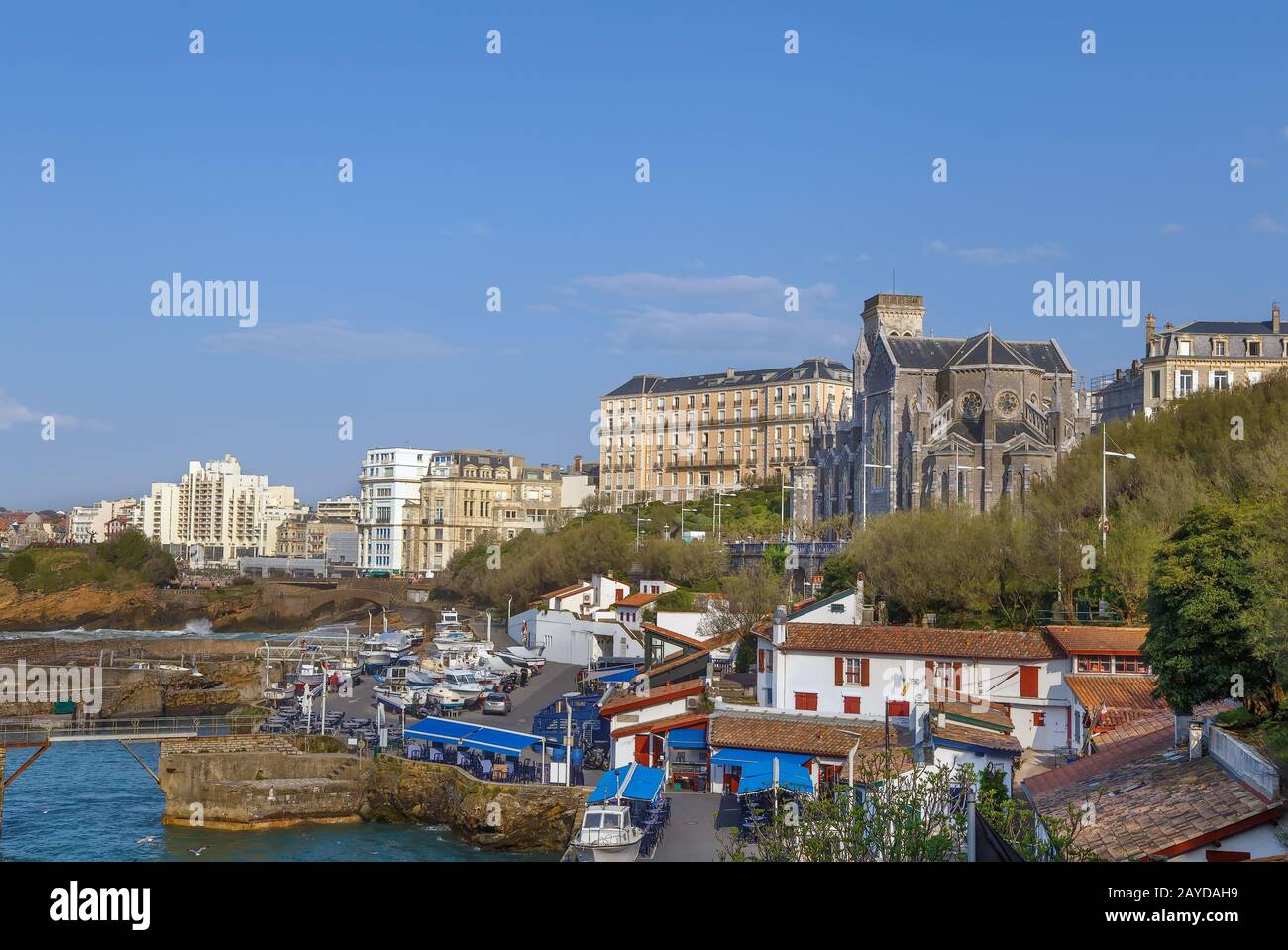 Blick auf Biarritz, Frankreich Stockfoto