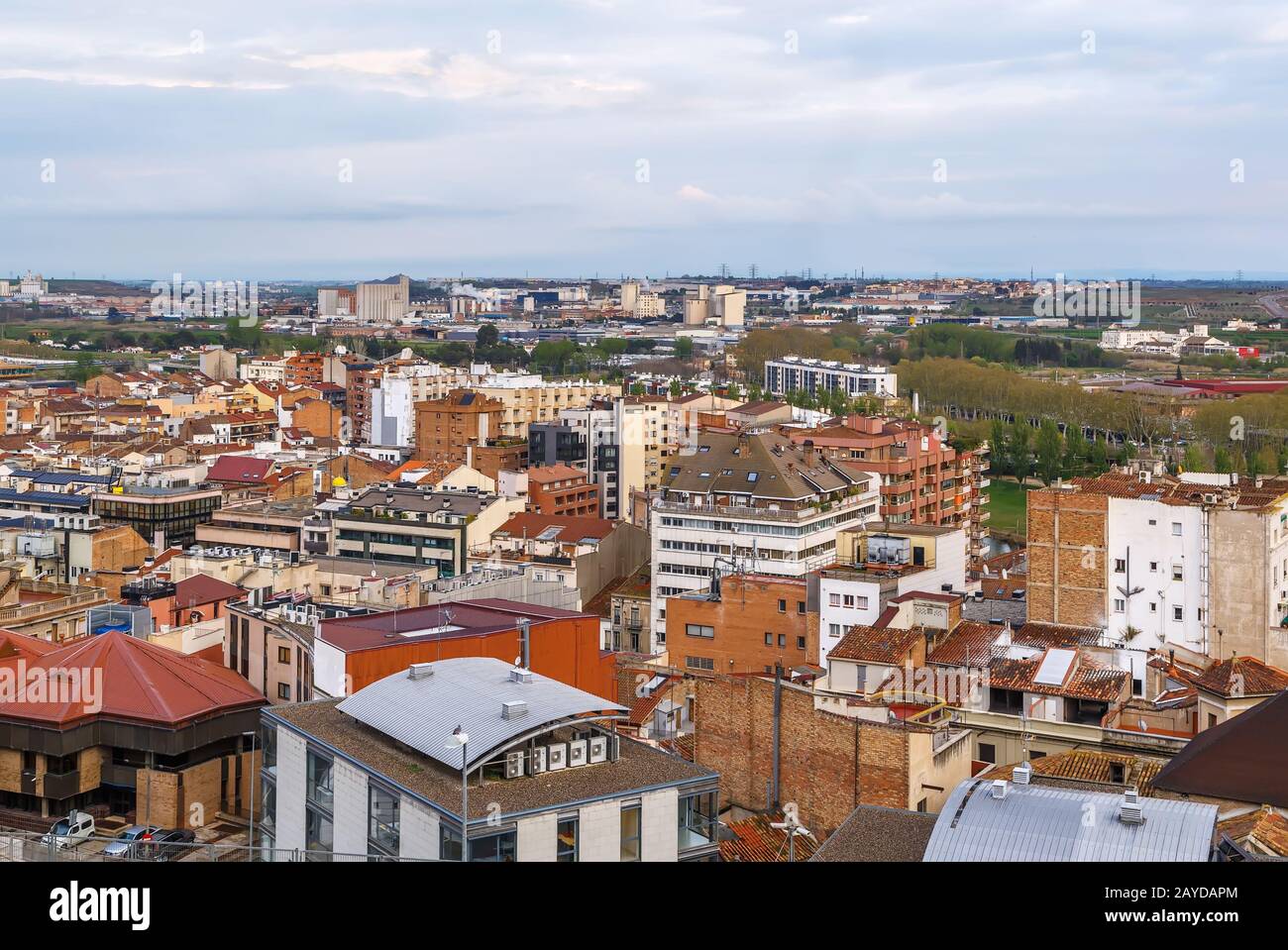 Blick auf Lleida, Spanien Stockfoto