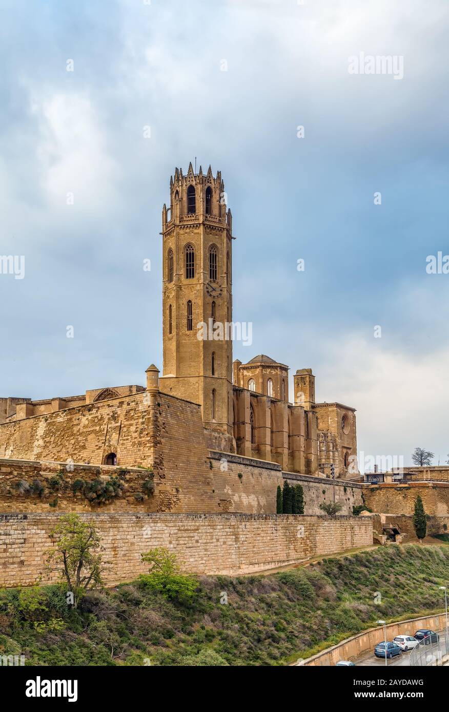 Alte Kathedrale von Lleida, Spanien Stockfoto