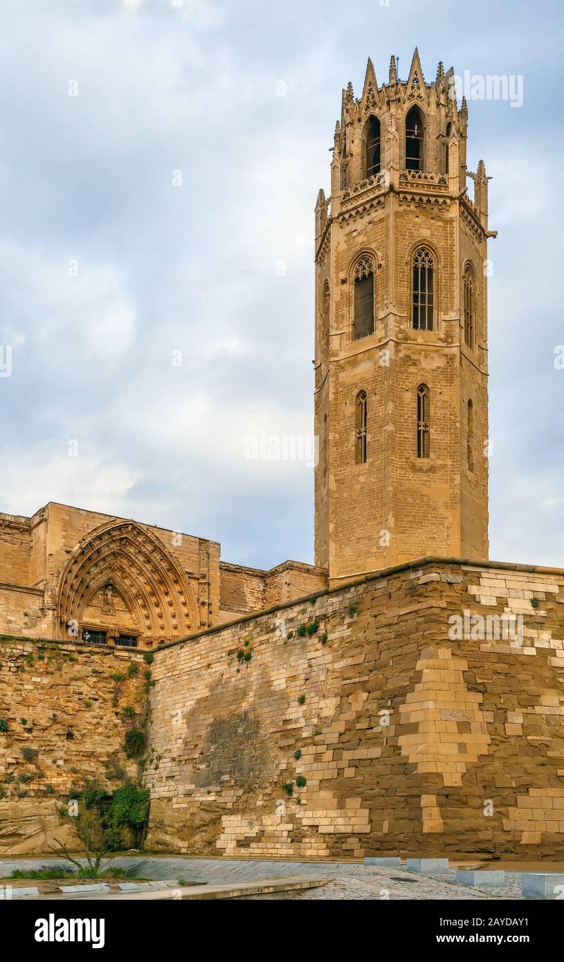 Alte Kathedrale von Lleida, Spanien Stockfoto