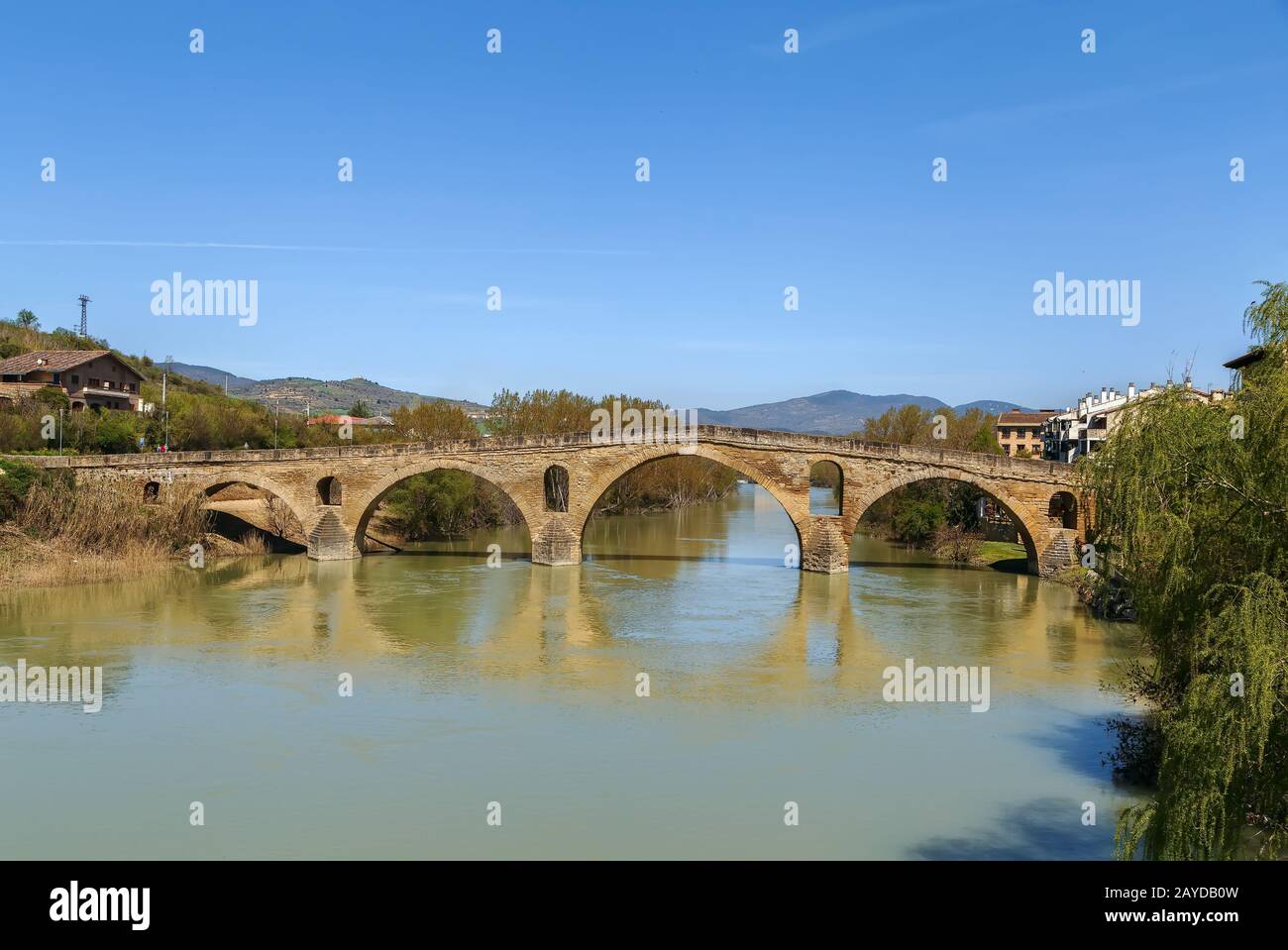 Brücke, Puente La Reina, Spanien Stockfoto