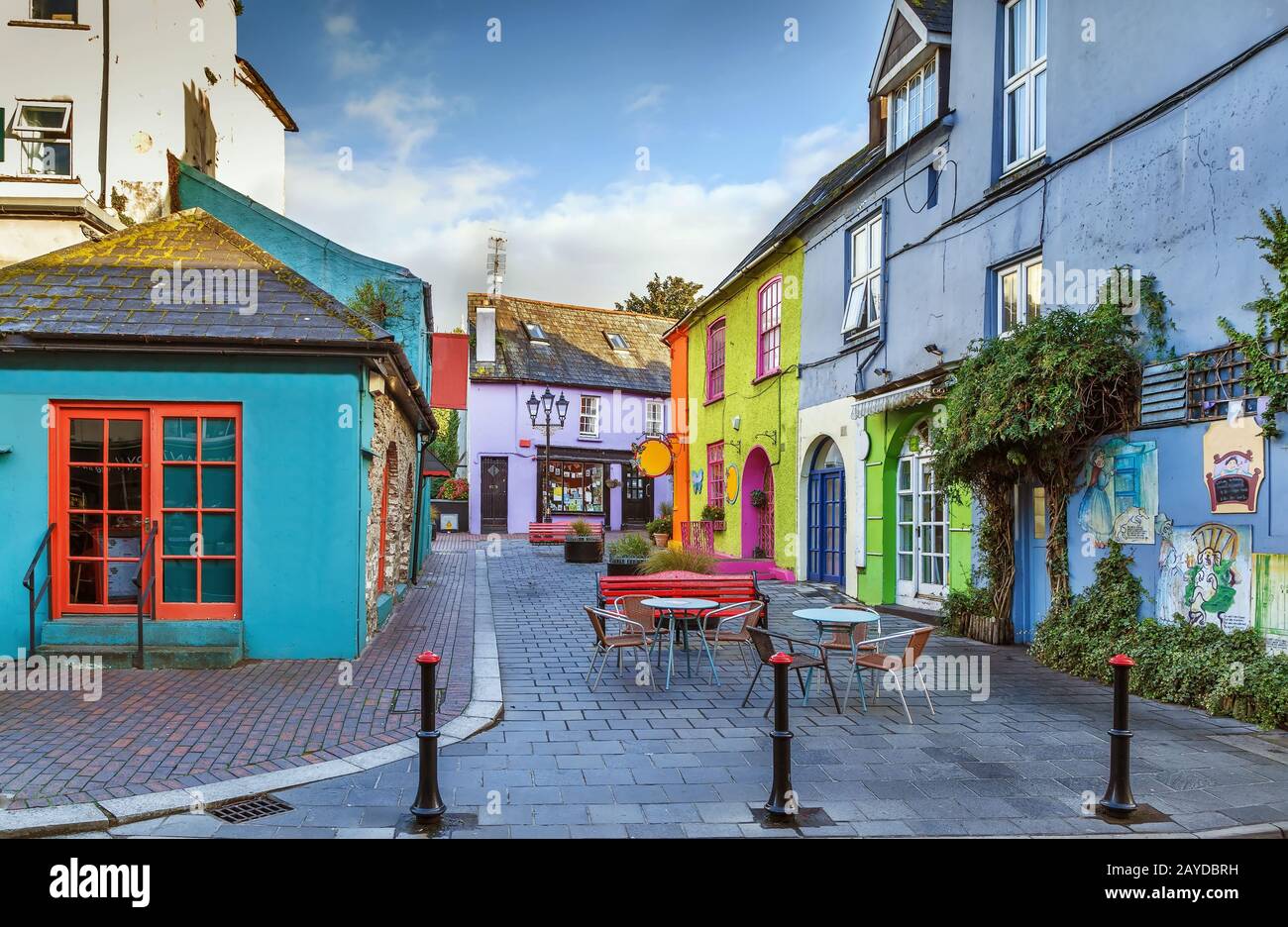 Straße in Kinsale, Irland Stockfoto