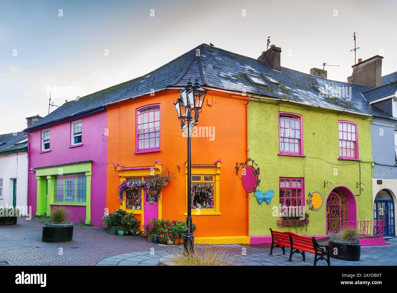 Straße in Kinsale, Irland Stockfoto