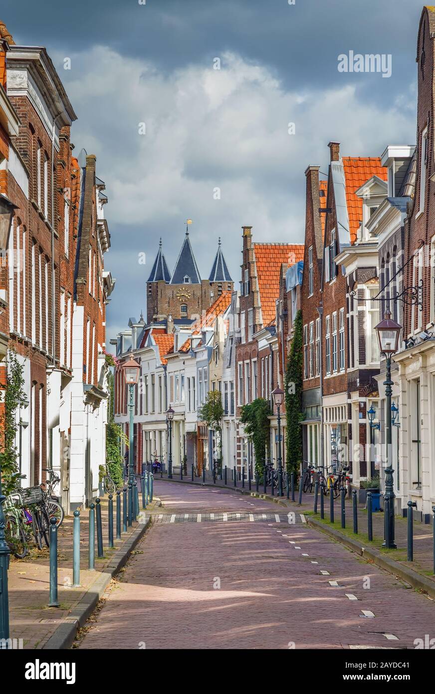 Straße in Haarlem, Niederlande Stockfoto