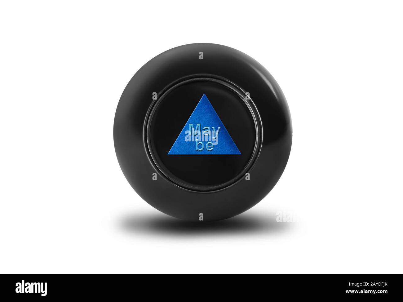 Magic Ball mit Vorhersage vielleicht Stockfoto