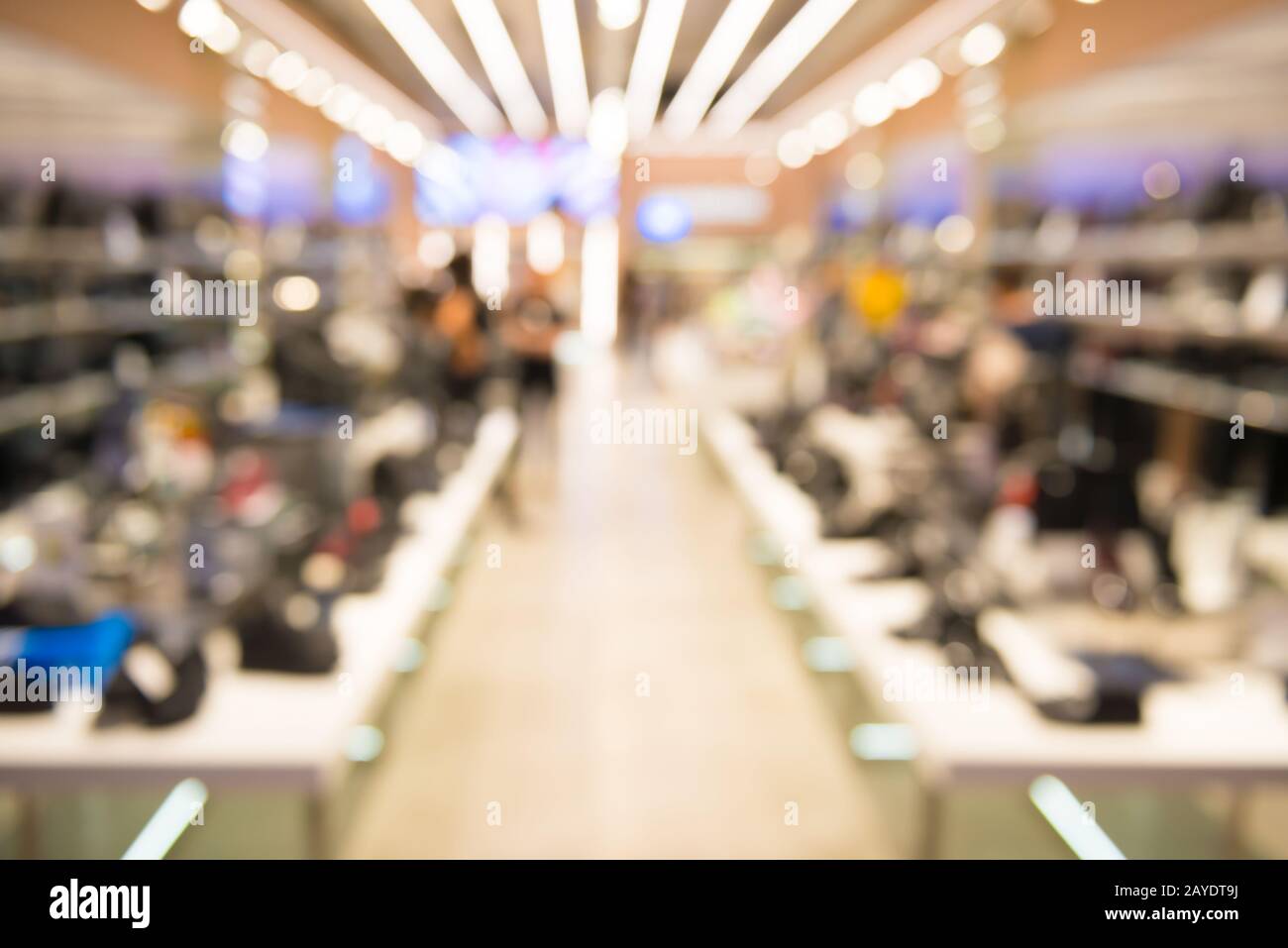 Outlet-Shop im Schuhbereich Stockfoto