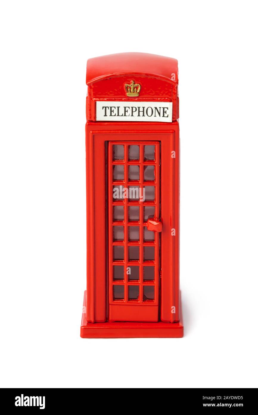 Spielzeug rote Telefonzelle von London Stockfoto