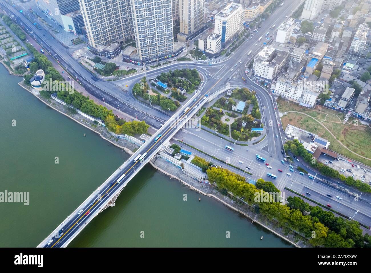 Luftaufnahme des stadtbildes von changsha Stockfoto
