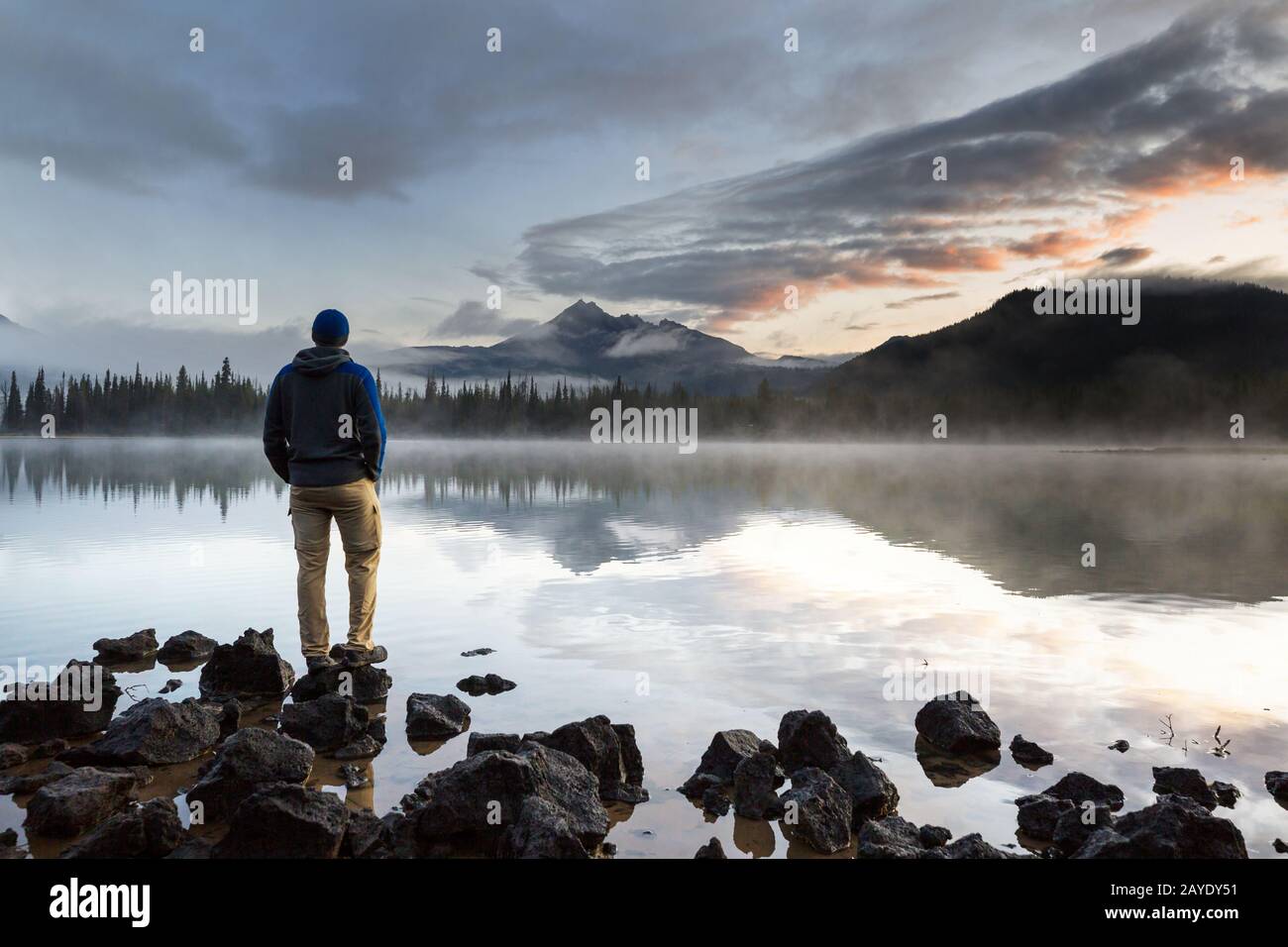 Entspannen auf See Stockfoto