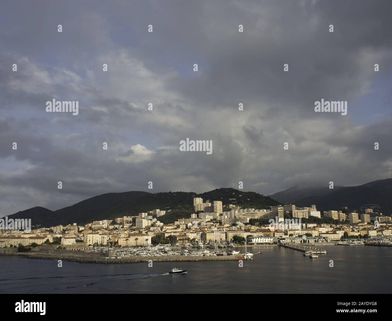 Die Stadt Ajaccio auf der Mittelmeer-Insel Korsika Stockfoto