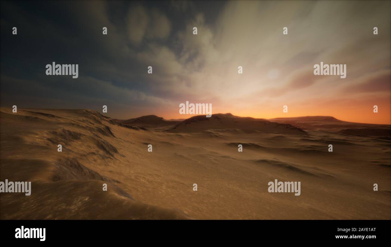 Wüstensturm in der Sandwüste Stockfoto