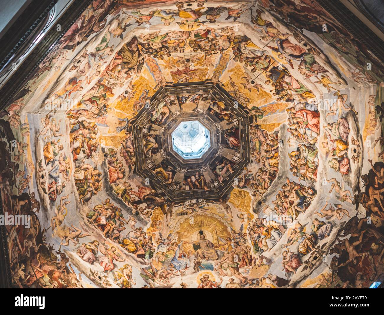 Firenze, Italien - 29. Mai 2017 - Bemalte Decke der Kathedrale Santa Marie del Fiore Stockfoto