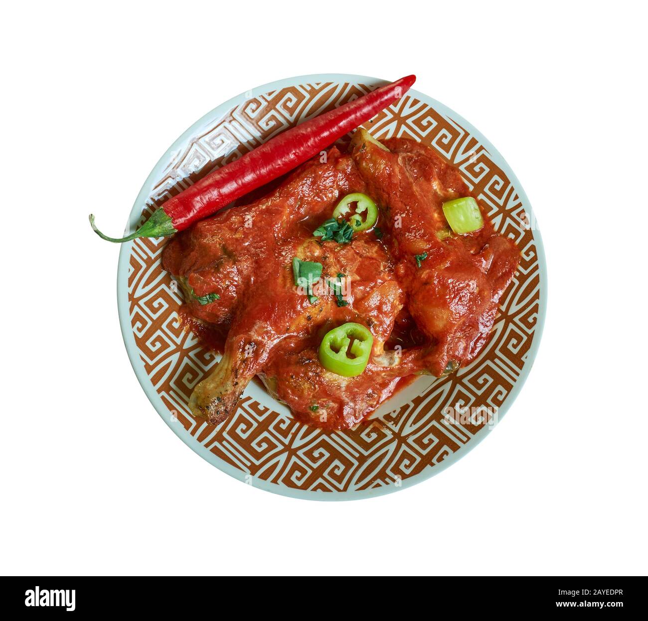 Rajasthani White Chicken Curry Stockfoto