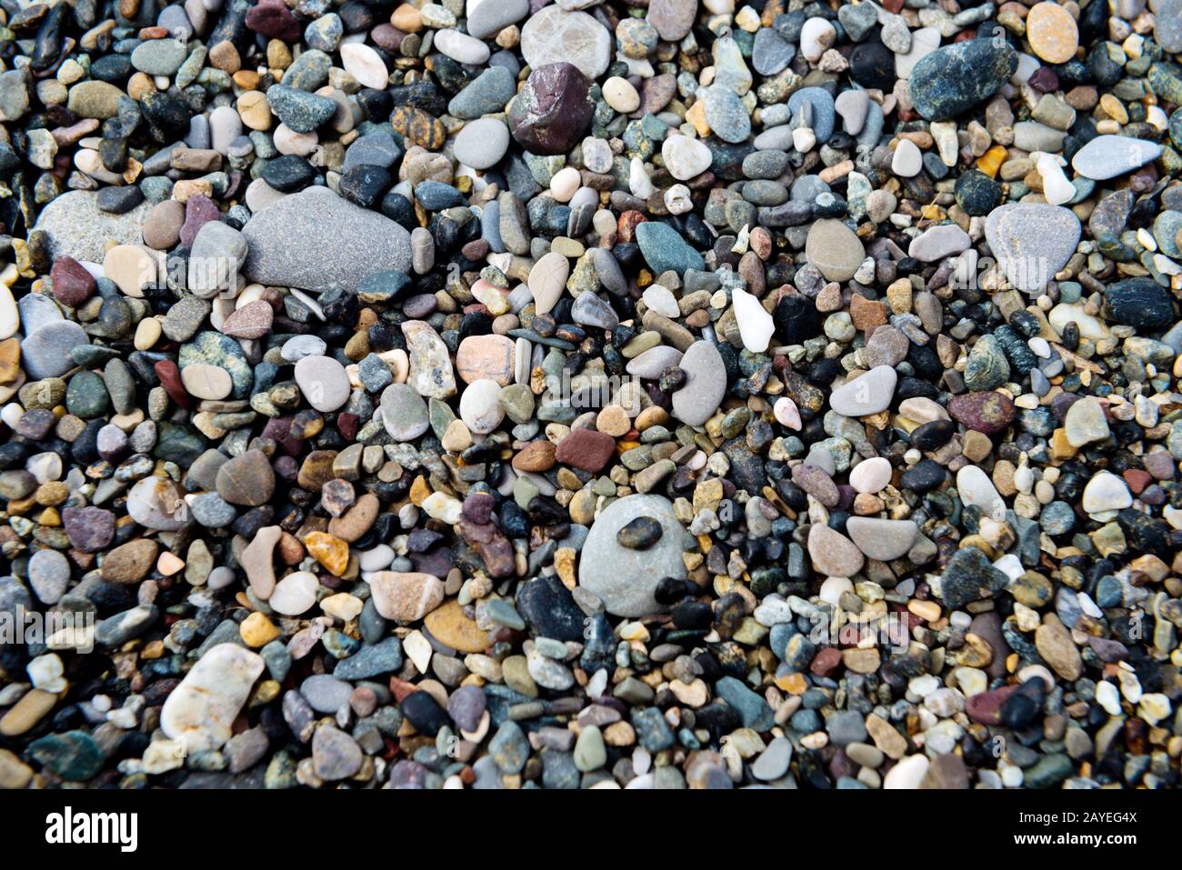 Hintergrund aus Meeressteinen für die Gestaltung Stockfoto