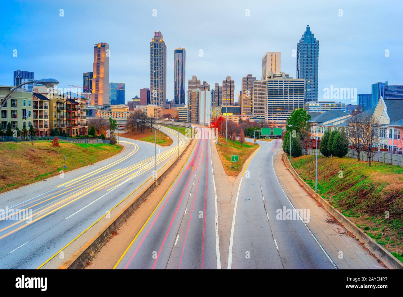 Skyline der Innenstadt von Atlanta, Georgia, USA Stockfoto