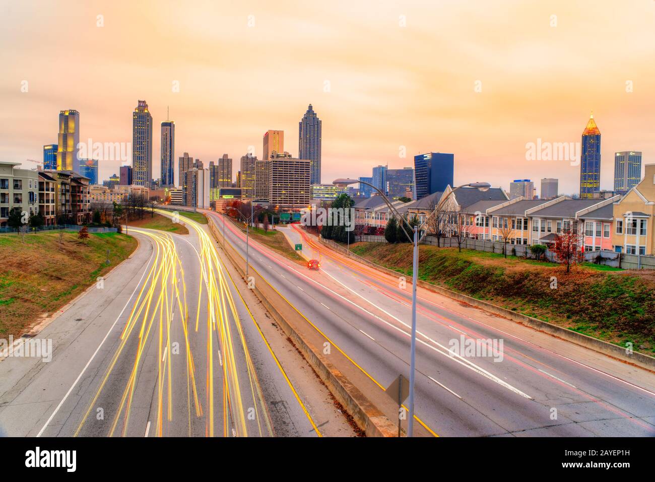 Skyline der Innenstadt von Atlanta, Georgia, USA Stockfoto