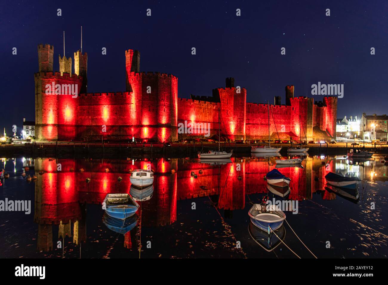 Caernarfon Castle 08-11-2019 Stockfoto