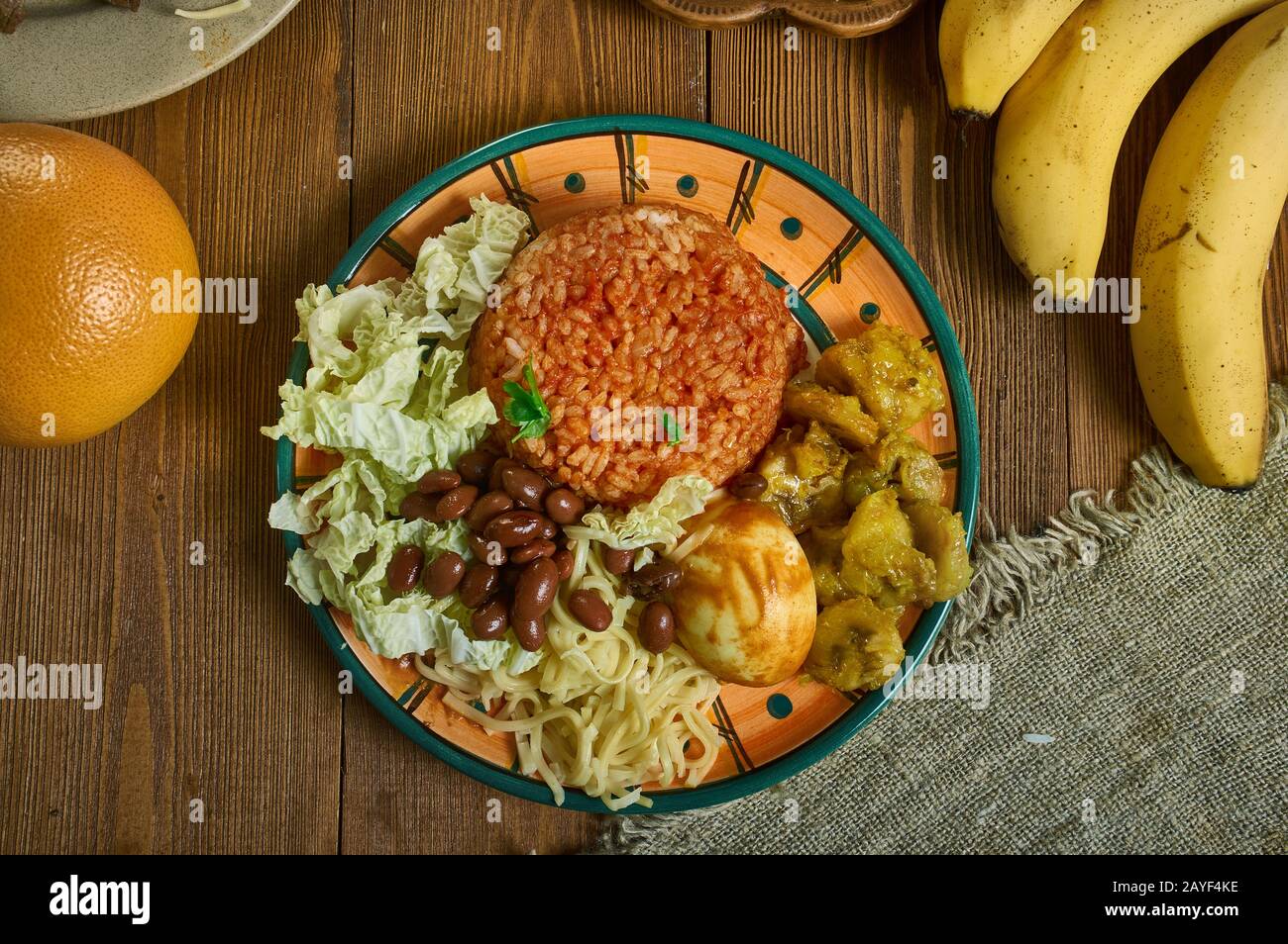 Ghanaisches Waakye Stockfoto